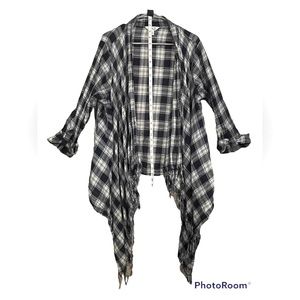 Blue Plaid Cardigan Brand: Krazy Kat Size: 2X